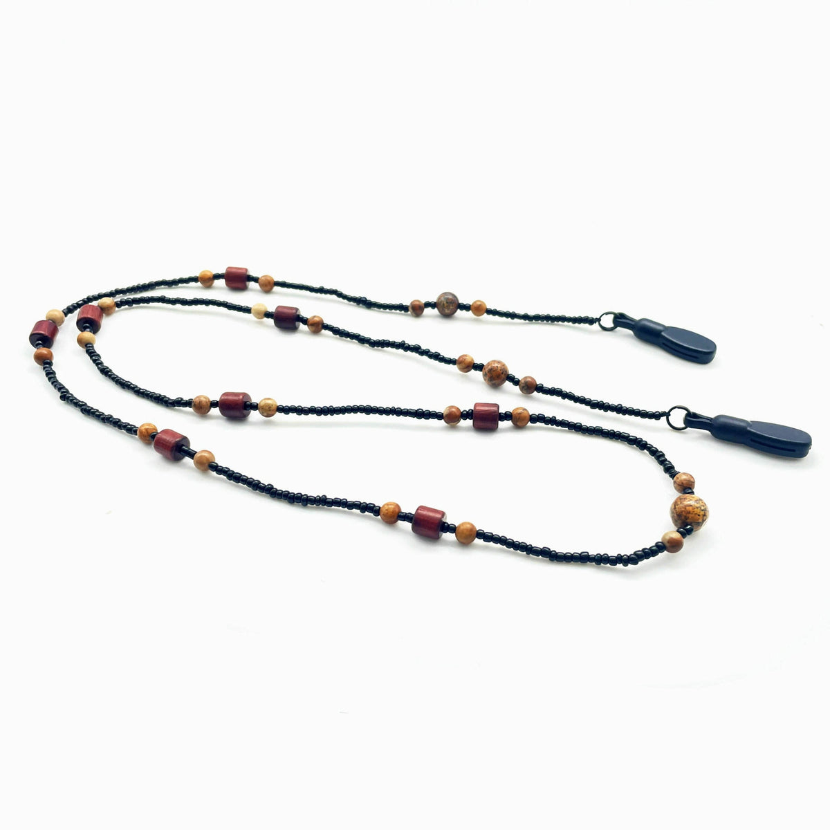 Natural Stone Wood Beaded Stainless Steel Eco-Friendly 72cm Eyeglasses Strap Glasses Sunglasses Cord Unisex