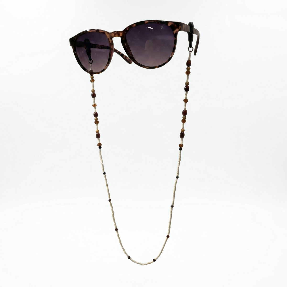 Wood Beaded Sunglasses Strap Natural Crystal Picture Jasper Tiger Eye Glass Bead Glasses Cord